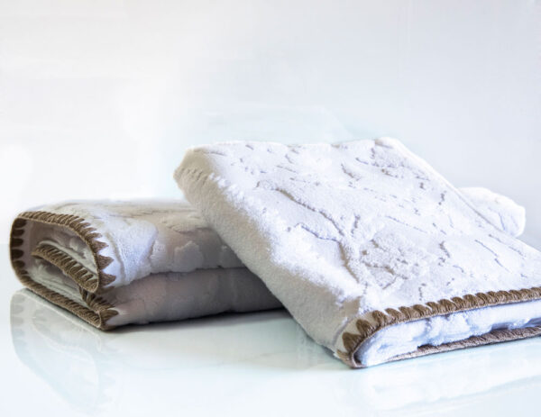 Alt=”Zero torsion bath towels”