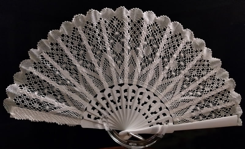 Abanicos de Bolillos para novias.Abanicos de encaje de bolillos