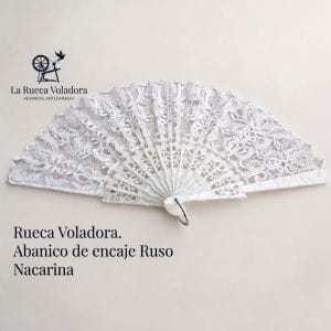 ALT="Abanicos para novia artyesanal de encaje ruso"