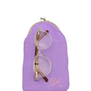 Alt=”Funda para gafas de sol de lino monedero original”.