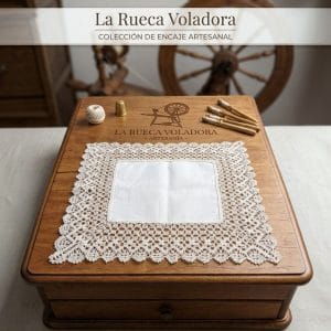 Alt="Pañuelo para novia d encaje de bolillos)